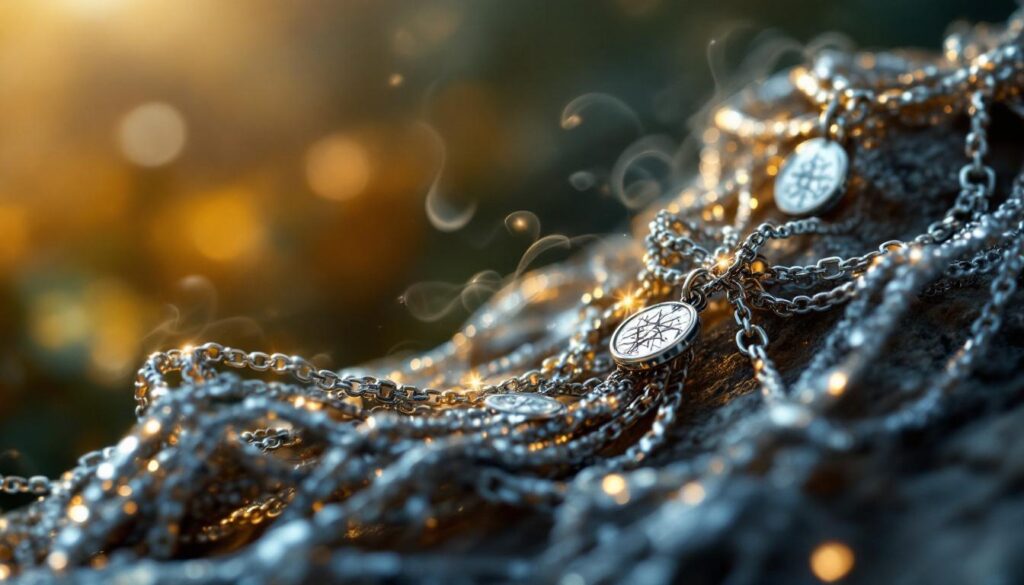 découvrez la signification spirituelle d'un collier qui s'emmêle, ses interprétations profondes et les symboles associés pour mieux comprendre ce phénomène mystérieux.