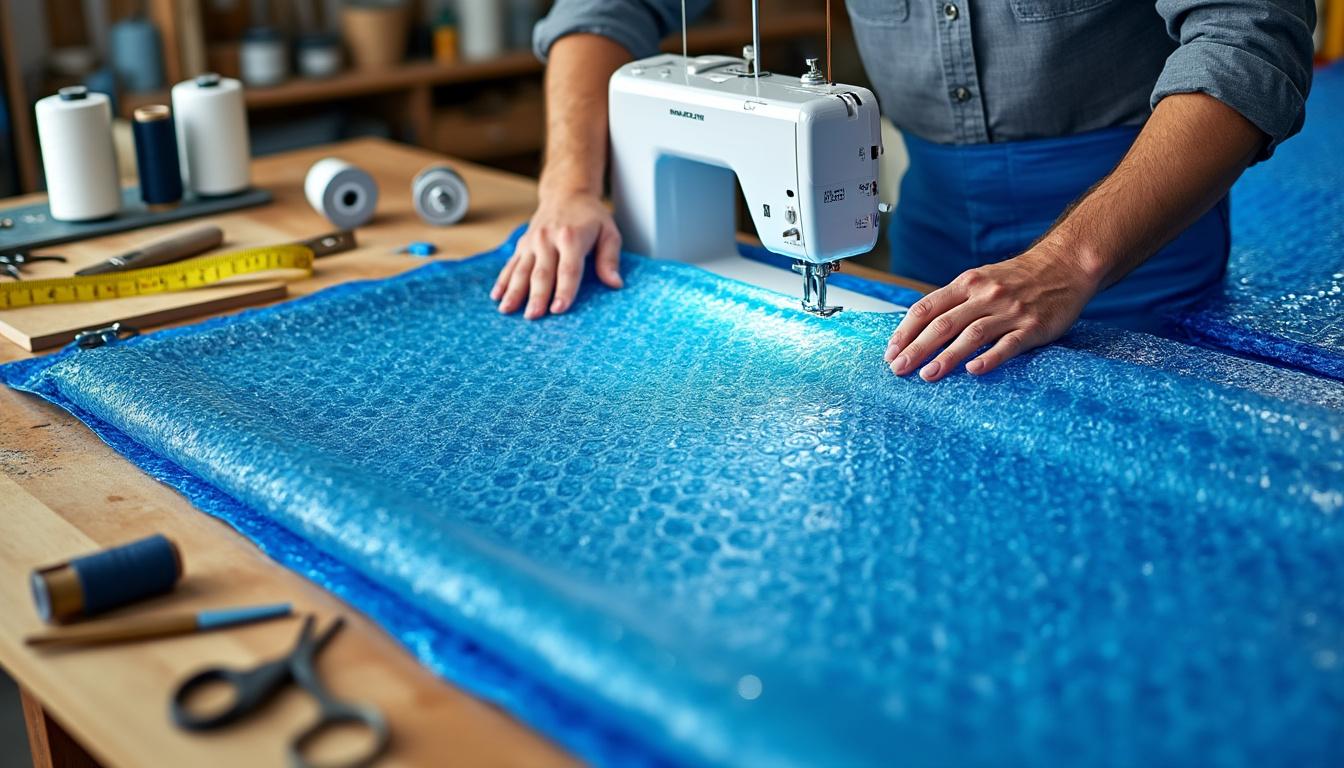 découvrez comment coudre facilement une bâche à bulle pour piscine grâce à notre guide étape par étape, idéal pour protéger votre piscine et économiser de l'énergie.